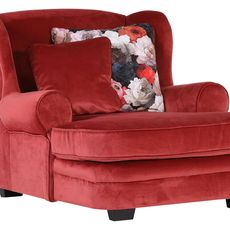 Ambia Home KRESLO UŠIAK, textil, červená