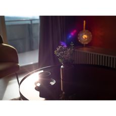 Klausen 108003 - Stolná lampa JUNO 1xE27/7W/230V béžová/zlatá