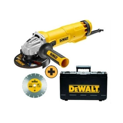 DWE4217KD Uhlová brúska 125mm s dia kotúčom a kufrom DeWALT