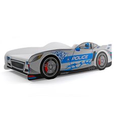 Posteľ Auto 160x80 Polícia | sivá