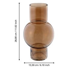 Eglo 421233 - Sklenená váza AMPITABE 28x15,5 cm hnedá
