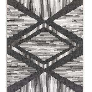 ELLE Decoration koberce AKCIA: 80x150 cm Kusový koberec Gemini 106014 Black z kolekcie Elle – na von aj na doma - 80x150 cm