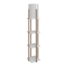Stojacia lampa v bielo-prírodnej farbe (výška 135 cm) Nora – Opviq lights