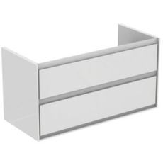 Kúpeľňová skrinka pod umývadlo Ideal Standard Connect Air 100x44x51,7 cm v kombinácii biela lesk / biela mat E0821B2