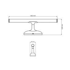 LED Kúpeľňové osvetlenie zrkadla ARMONA LED/6W/230V 4000K 40 cm IP44 chróm