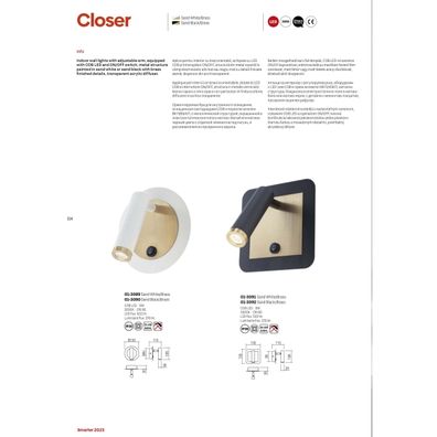 Redo 01-3090 - LED Nástenné bodové svietidlo CLOSER LED/6W/230V čierna