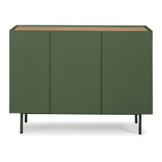 Zelená nízka komoda v dekore duba 110x85 cm Arista – Teulat