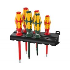 Wera 347777 Elektrické skrutkovače Kraftform Plus VDE série 100 typ 160 i/168 i/6 (sada 6 ks + stojan)