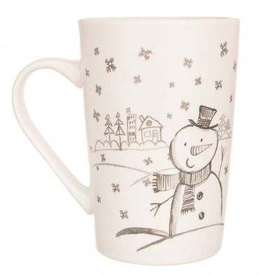 Orion Vianočný porcelánový hrnček Snehuliak, 470 ml