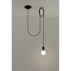 Sollux SL.0369 - Luster na lanku EDISON 1 1xE27/60W/230V pavúk čierna