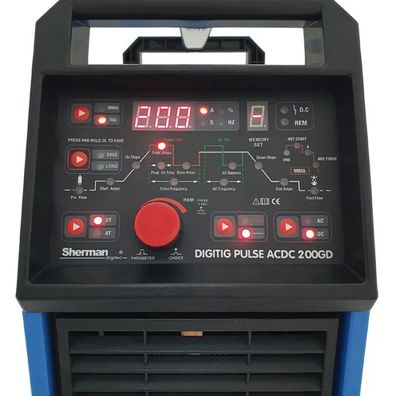 Sherman Zvárací Invertor DIGITIG 200GD AC/DC pulse + Horák + Káble + Ventil + plná Argon fľaša