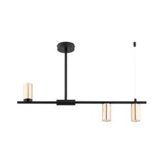 Luster na tyči URANOS 3xGU10/10W/230V čierna/zlatá