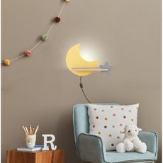 LED Detské nástenné svietidlo s poličkou MOON LED/5W/230V