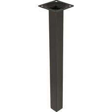 Štvorcová nábytková noha 30 cm čierna
