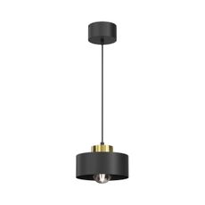 Luster na lanku MARTI 1xE27/15W/230V čierna/zlatá