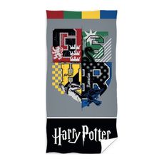 Plážová osuška Harry Potter - motív Erby s monogramami - 100% bavlna s gramážou 300 gr./m² - 70 x 140 cm