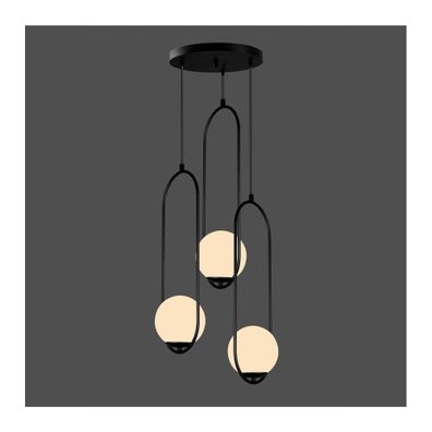 Čierne závesné svietidlo Squid Lighting Arch, výška 146 cm