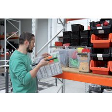 NABBI NUK6H plastový úložný box na kolieskach 49 l priehľadná