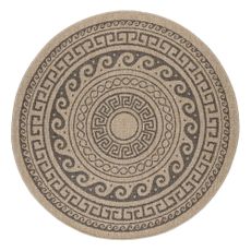 Čierno-béžový okrúhly vonkajší koberec ø 80 cm Comilla – Ayyildiz Carpets