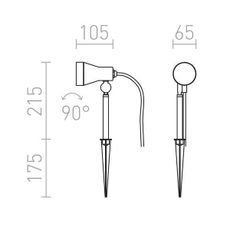 RED - Design Rendl - R10431 - Vonkajšie svietidlo DIREZZA 1xGU10/35W/230V IP54