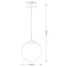 GLOBO 15855 - Luster na lanku VARUS 1xE27/40W/230V