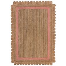 Flair Rugs koberce Kusový koberec Grace Jute Natural/Pink - 120x170 cm