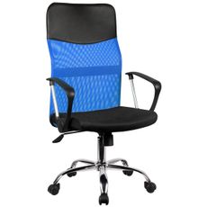 Ak furniture Kancelárska stolička FULL na kolieskach modrá/čierna
