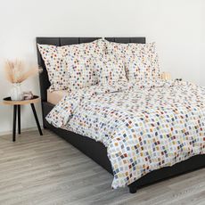 Kvalitex Krepové povlečení Mozaika , 140 x 220 cm,70 x 90 cm, 140 x 220 cm, 70 x 90 cm