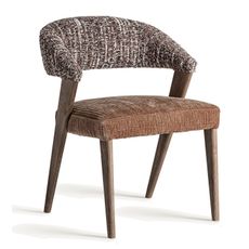 Estila Luxusná retro jedálenská stolička Leni s hnedým menčestrovým poťahom a dubovo kaučukovou konštrukciou 82 cm