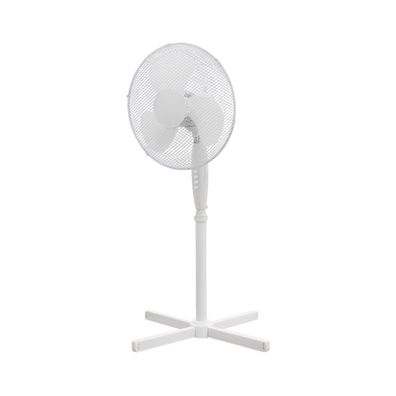 Stojanový ventilátor 40 cm, 3 rýchlosti, biely 50W