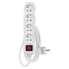 EMOS Prodlužovací kabel s vypínačem a 4 zásuvkami 1,0 mm² KIKOK 2 m bílý