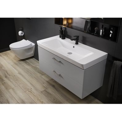 Cersanit S801-338-DSM - Závesná kúpeľňová skrinka s umývadlom ELODY 80 cm biela