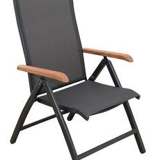 Ambia Garden ZÁHRADNÁ SKLADACIA STOLIČKA, drevo, kov, textil
