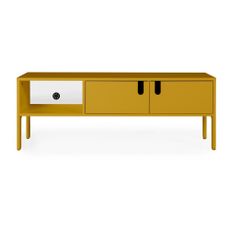 Žltá TV komoda Tenzo Uno, šírka 137 cm