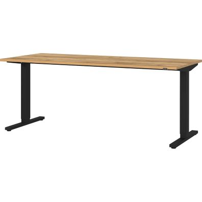 Pracovný stôl s elektricky nastaviteľnou výškou s doskou v dubovom dekore 80x180 cm Lissabon – Germania