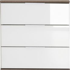 Carryhome NOČNÝ STOLÍK, biela, farba duba, 52/58/38 cm