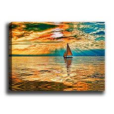 Wallity Obraz na plátne Boat trip 30x70 cm