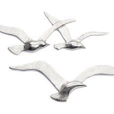 Kovová dekorácia na stenu Birds 13x35 cm + 12x40 cm