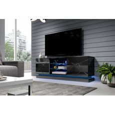 CAMA MEBLE Qiu 160 tv stolík čierny lesk