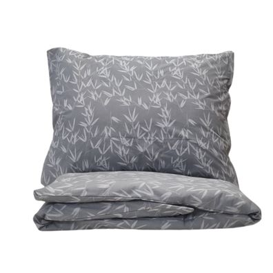 Obliečky bavlnené Bambo Sivé TiaHome - 1x Vankúš 90x70cm, 1x Paplón 140x220cm