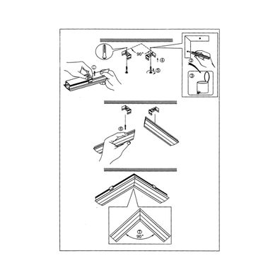 Eglo 98936 - Rohový profil pre LED pásiky SURFACE 17x20x110 mm