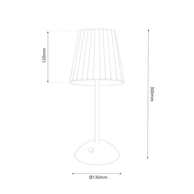 LED Stmievateľná dotyková nabíjacia stolná lampa ELBA LED/1,6W/800 mAh zlatá/číra
