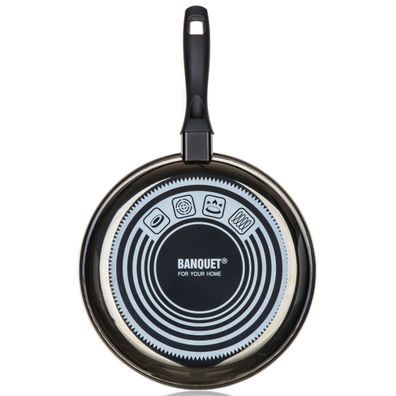 Banquet Panvica smaltovaná METALLIC Black 28 cm, s nepriľnavým povrchom, 28 cm