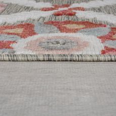 Flair Rugs , Behúň Plaza Flora Grey – na von aj na doma, 80x230, viacfarebná, chodba / predsieň
