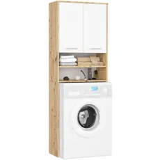 Ak furniture Koupelnová skříňka nad pračku FIN dub artisan/bílá
