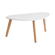 Biely konferenčný stolík Bonami Essentials Skandinávsky, dĺžka 84,5 cm