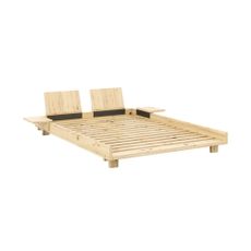 Dvojlôžková posteľ z borovicového dreva s roštom v prírodnej farbe 180x200 cm Social Bed – Karup Design