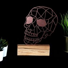 Hanah Home Kovová dekorácia Skull 29 cm bronzová