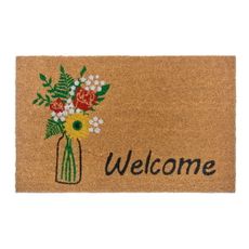 Rohožka z kokosového vlákna 75x45 cm Hello & Flowers - Hanse Home