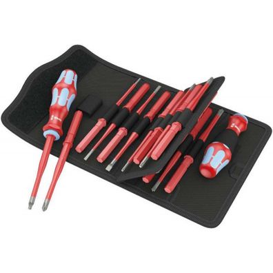 Wera 059041 Rukoväť skrutkovača Kraftform Kompakt VDE nerez 17 extra tenká 1, vrátane čepele (sada 17 dielov)